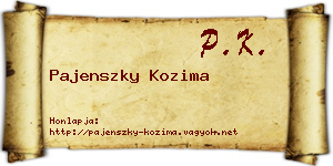 Pajenszky Kozima névjegykártya